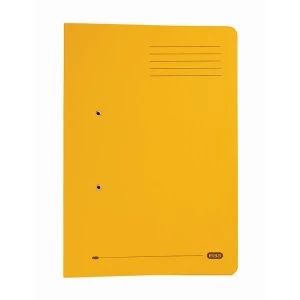 Image of Elba StrongLine Foolscap Spring Pocket File 320gsm 36mm Yellow Pack of 25