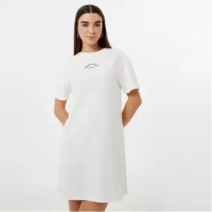 Image of Jack Wills Logo T-Shirt Dress - White