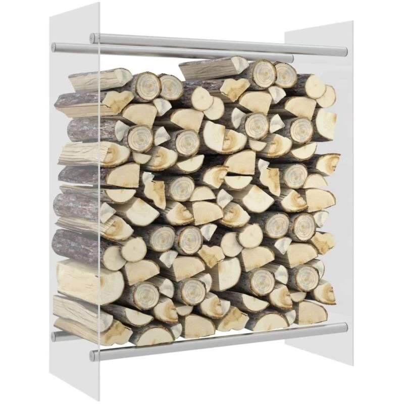 Image of VIDAXL Firewood Rack Transparent 80x35x100cm Tempered Glass Vidaxl 8720286369968
