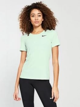 Image of Nike Training Mesh Top Mint Mint Size S Women