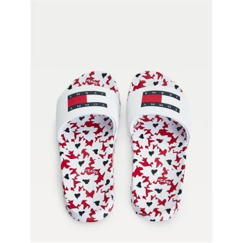 Image of Tommy Jeans Flag Sliders - White/Floral