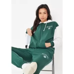 Image of Missguided Royal Crown Oversized Zip Through - Green