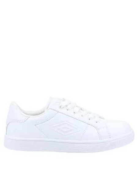 Image of Umbro Medway V Lace Junior Trainers, White, Size 3