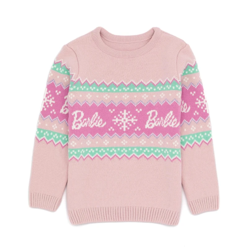 Image of Barbie Christmas Jumper Pink