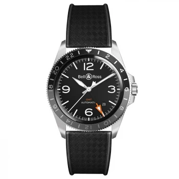 Image of Bell & Ross Mens Black Strap Watch