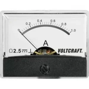 Image of VOLTCRAFT AM-60X46/1A/DC Panel-mounted measuring device AT THE-60 X 46/1 A/DC 1 A Moving coil