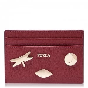 Image of Furla Zaffiro Emblem Card Holder - CILIEGIA d
