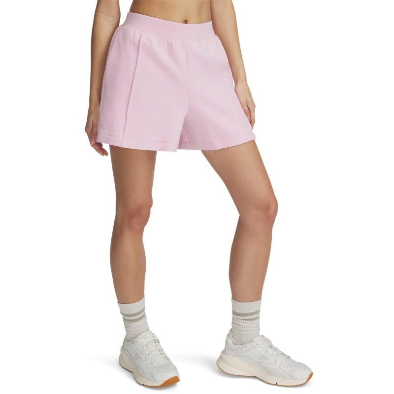 Image of Under Armour Fleece Jogger Shorts Pink female 12 (M)