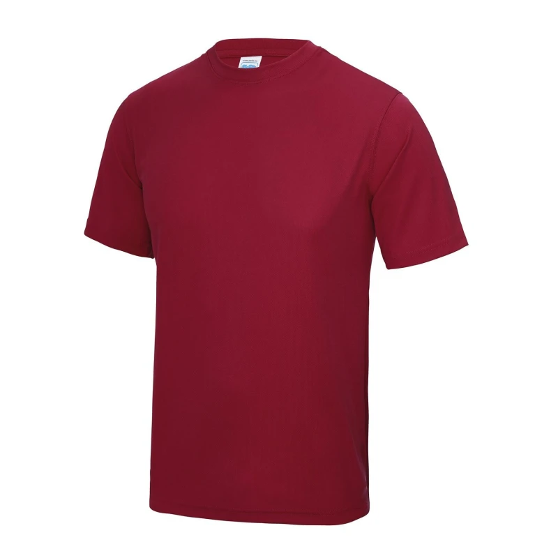 Image of AWDis AWDis Men Just Cool Performance Plain T-Shirt in Dark Red Size: X-Small Dark Red XS Male 5055805330970