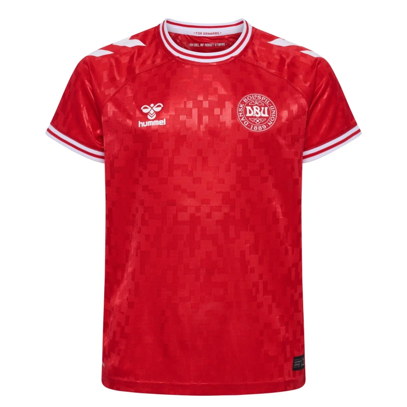 Image of Hummel Denmark Home Shirt 2024 Juniors - Red Red 7 - 8 Years