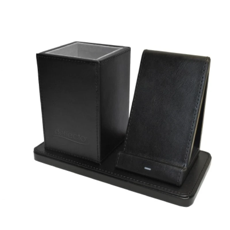 Image of Deflecto Deflecto Wireless Charging Desk Organiser/Pen Holder Black - WC103DEBLK WC103DEBLK