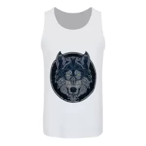 Image of Unorthodox Collective Mens Graphic Wolf Vest Top (L) (White)
