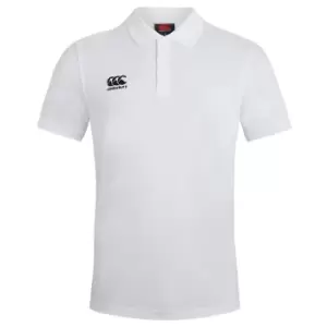 Image of Canterbury Mens Waimak Short Sleeve Pique Polo Shirt (XL) (White)