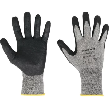 Image of Polytril Air Comfort Palm-side Coated Grey/Black Gloves - Size 7 - Honeywell