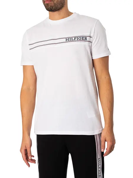 Image of Tommy Hilfiger Lounge Brand Line T-Shirt White M