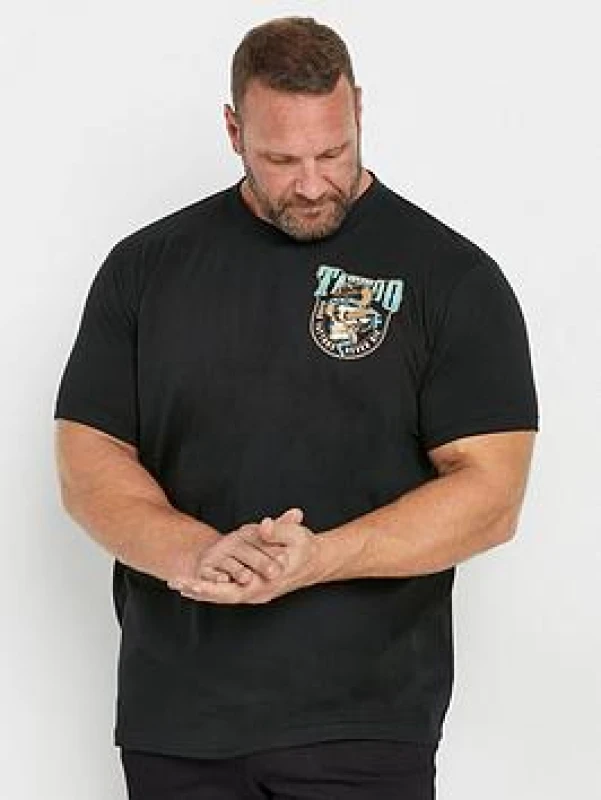 Image of BadRhino BadRhino Men Graphic Print T-Shirt in Black Size: X-Large Black XL Male 5063111902903