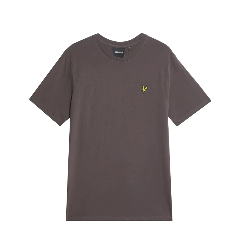 Image of Cotton Crew Neck T-Shirt in Espresso Brown