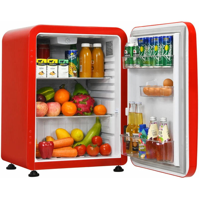 Image of COSTWAY Costway - 68L Compact Refrigerator Auto Defrost Table Top Mini Fridge & Cooler LED Light EP24437GB-RE