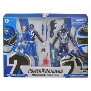 Image of Hasbro Power Rangers Lightning Collection S.P.D. Squad B Blue Ranger Versus Squad A Blue Ranger 2-Pack Action Figures