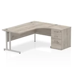 Image of Dynamic Ergonomic Desk Impulse IWSRC186WCGRY Rectangular MFC 1600 mm x 800 mm x 730 mm Grey Oak