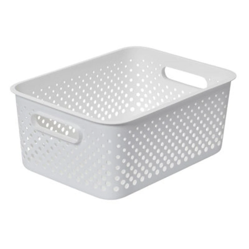 Image of Smartstore Essence Large White Organiser Tray Storage Basket, 11.4L