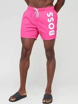 Image of BOSS Octopus Swim Shorts - Pink, Size L, Men