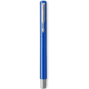 Image of Parker Vector Medium Stainless Steel Trim Fountain Pen - Blue