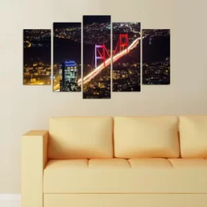 Image of 5M-32 Multicolor Decorative MDF Painting (5 Pieces)