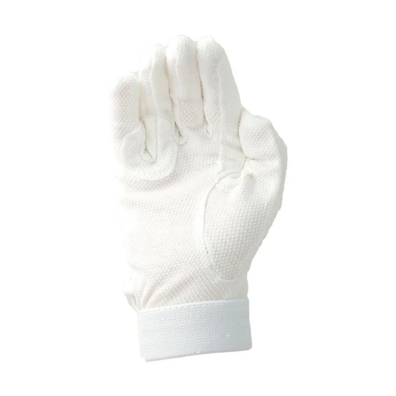 Image of Hy5 Mens Cotton Pimple Palm Riding Gloves in White Size: XS White Male XS