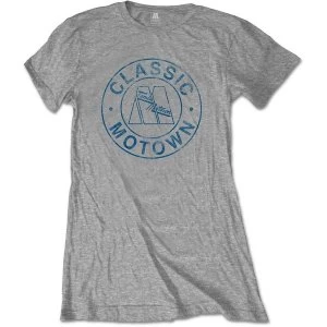 Image of Motown Records - Classic Circle Womens Medium T-Shirt - Grey