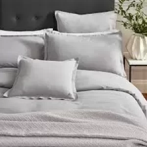 Image of Bedeck of Belfast Dark Grey Cotton Matelasse Fine Linens 'Andaz' Pillow Sham - Pillow Sham