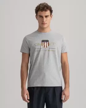 Image of GANT Men Archive Shield T-Shirt (S) Grey
