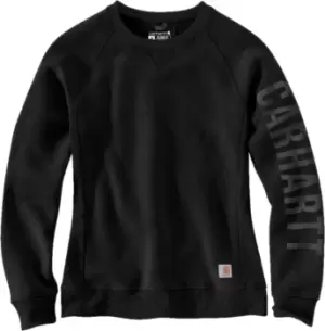 Image of Carhartt Clarksburg Crewneck Ladies Sweatshirt, black, Size S for Women, black, Size S for Women