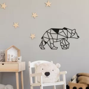 Image of Bear2 Black Decorative Metal Wall Accessory