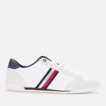 Image of Tommy Hilfiger Mens Corporate Material Mix Low Profile Trainers - White - UK 8