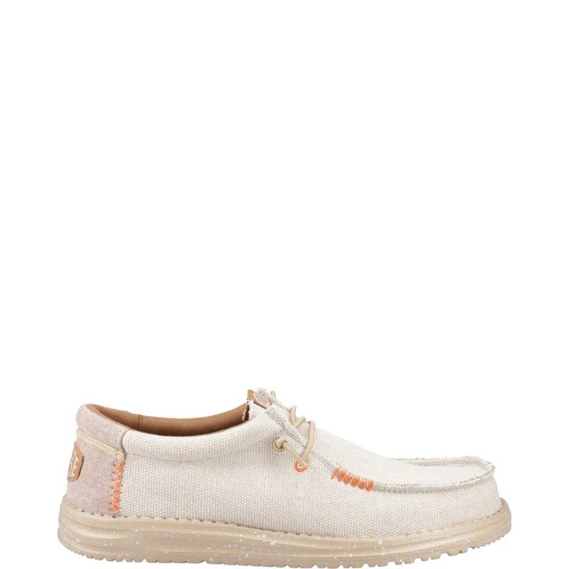 Image of HEYDUDE 'Wally Coastline Jute' Classic Slip On Shoes Silver