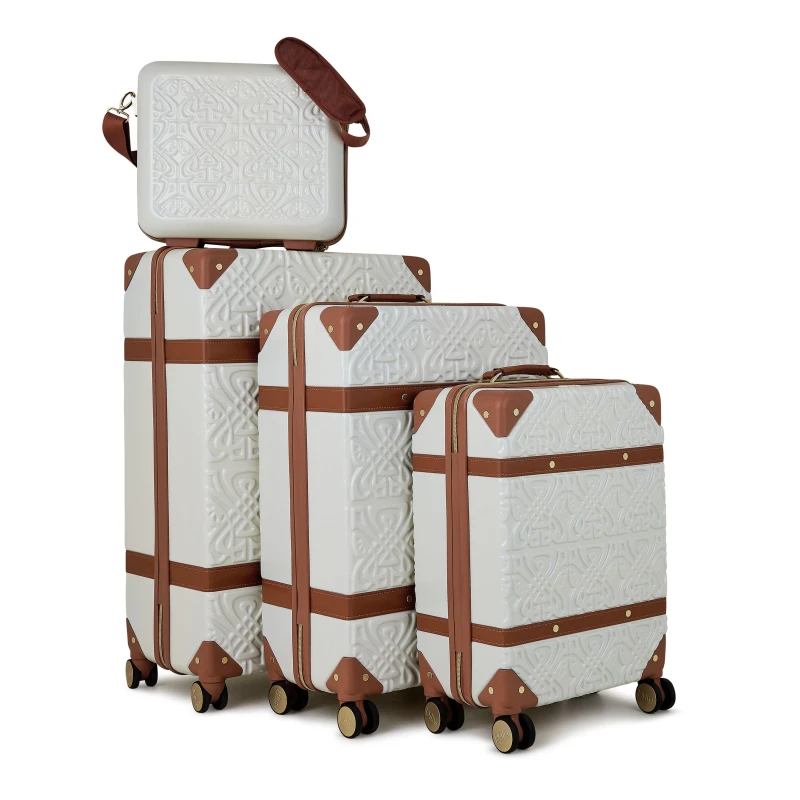 Image of Biba Biba Voyage Hard Suitcase - Cream Cream 22in/56cm