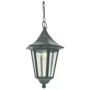 Image of Elstead - 1 Light Outdoor Ceiling Chain Lantern Black IP54, E27