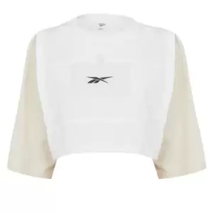 Image of Reebok Cropped Pocket T-Shirt Womens - White