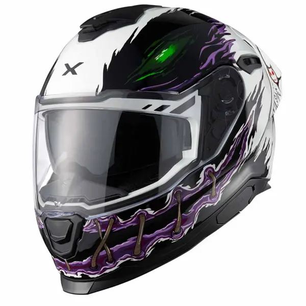 Image of Nexx Y.100R Night Rider White Full Face Helmet Size M