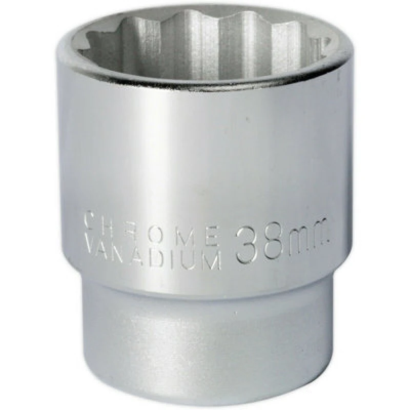 Image of Loops 38mm Forged Steel Drive Socket - 3/4" Square Drive - Chrome Vanadium Socket Metallics
