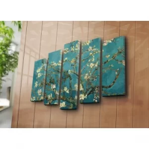 Image of 5PAT-22 Multicolor Decorative Canvas Painting (5 Pieces)