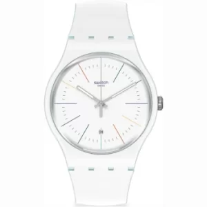 Image of Unisex Swatch White Layered Watch