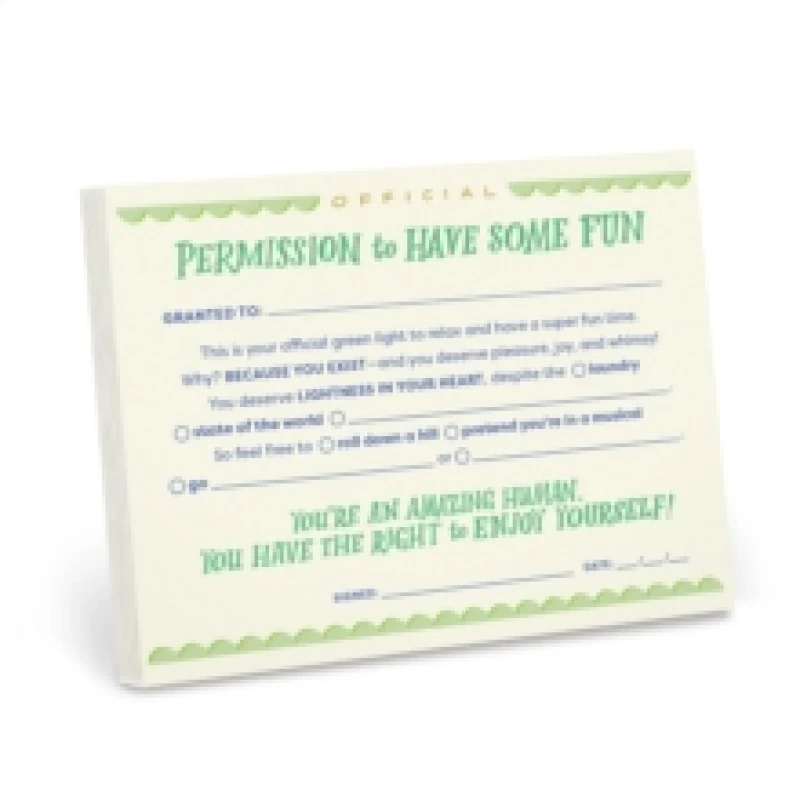 Image of Em & Friends Permission to Have Some Fun Notepad Other printed item
