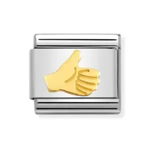 Image of Nomination Classic Gold Thumbs Up Charm