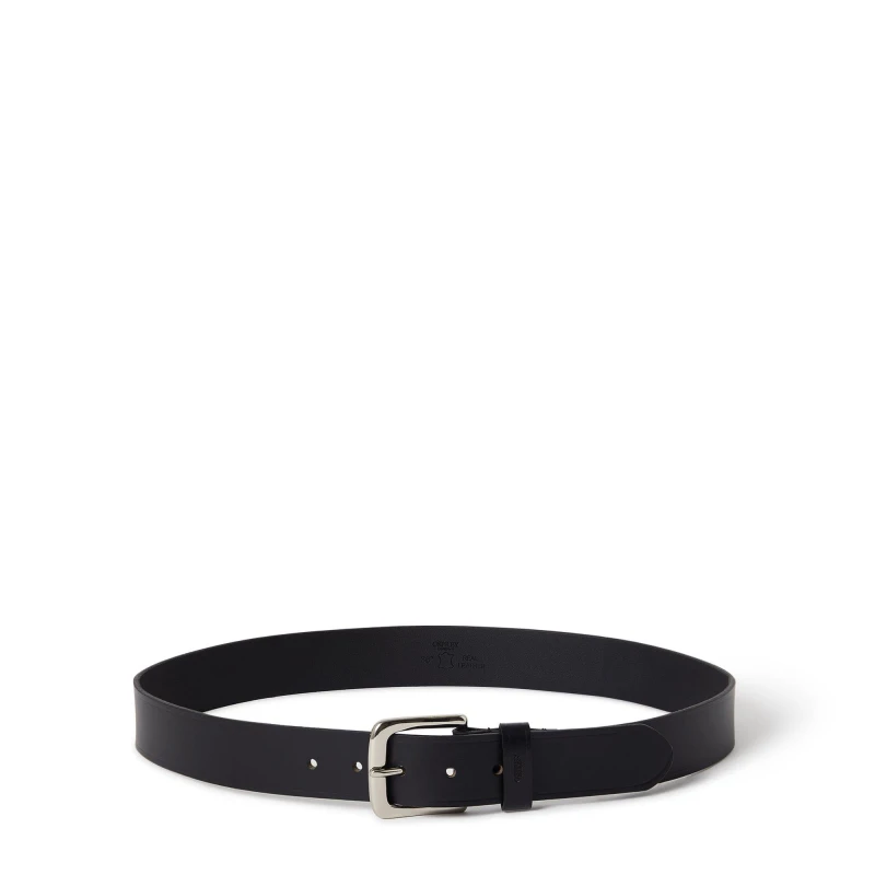 Image of Osprey London Mens Wesley Leather Belt Black male 75