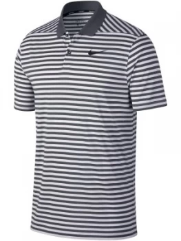 Image of Mens Nike Victory Stripe Polo Dark Grey