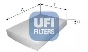 Image of UFI 53.011.00 Interior Air Cabin/ Pollen Filter