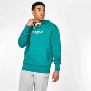Image of Jack Wills Parsons Graphic Hoodie - Dark Teal