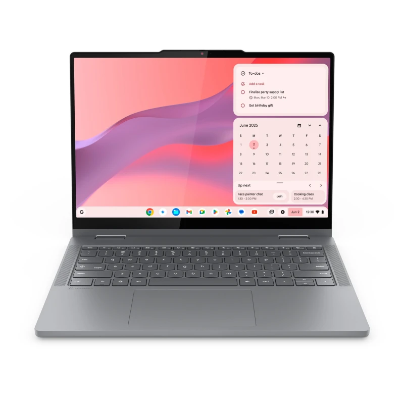 Image of Lenovo 83LN000BUK 14" 2 in 1 Chromebook Plus - Intel Core 3 N355, 128GB UFS, Grey, Silver/Grey 199271817247
